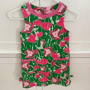 Lilly Pulitzer Girls Pink and Green Dress